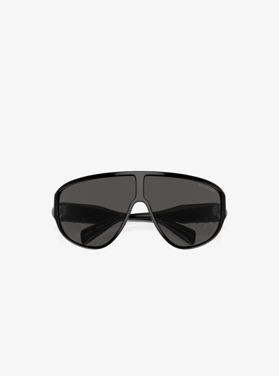 Empire Shield Sunglasses in BLACK | Michael Kors