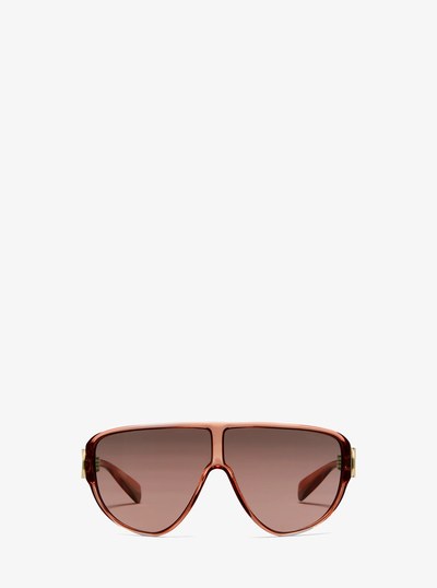 Empire Shield Sunglasses in BROWN | Michael Kors