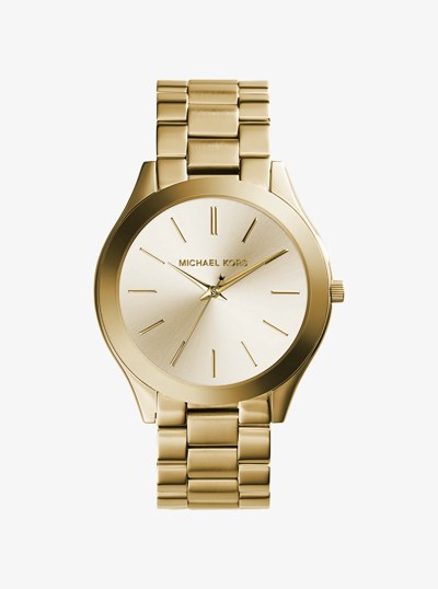 Slim Runway Gold-Tone Stainless Steel Watch in GOLD | Michael Kors