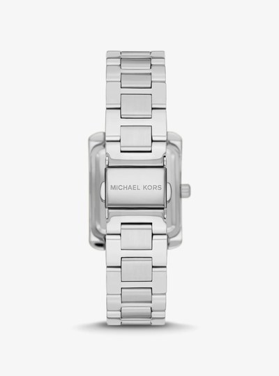 Mini Emery Pav&eacute; Silver-Tone Watch in SILVER | Michael Kors