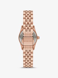 Petite Lexington Pav&eacute; Rose Gold-Tone Watch