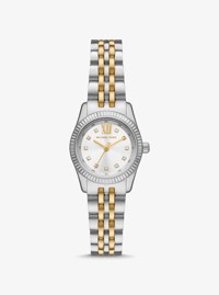 Petite Lexington Pav&eacute; Two-Tone Watch