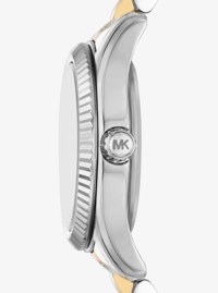 Petite Lexington Pav&eacute; Two-Tone Watch