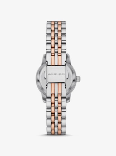 Lexington Pav&eacute; Two-Tone Watch and Slider Bracelet Gift Set in ROSE GOLD | Michael Kors