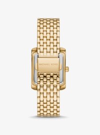 Petite Emery Pav&eacute; Gold-Tone Watch