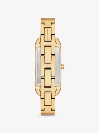 Mini Empire Pav&eacute; Gold-Tone Bangle Watch in GOLD | Michael Kors