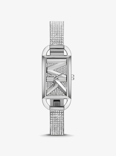 Montre-bracelet miniature Empire de ton argent &agrave; pav&eacute; in ARGENT | Michael Kors