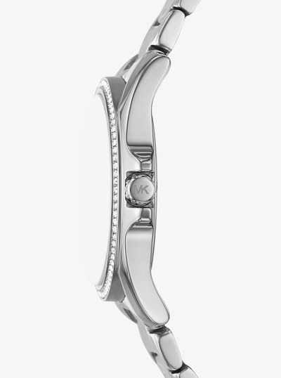 Kaycie Pav&eacute; Silver-Tone Watch in TWO TONE | Michael Kors