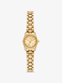 Reloj Lexington mini en tono dorado con pav&eacute;