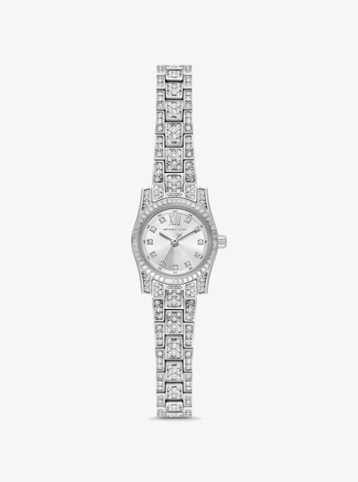 Reloj Lexington mini en tono plateado con pav&eacute; in PLATEADO | Michael Kors