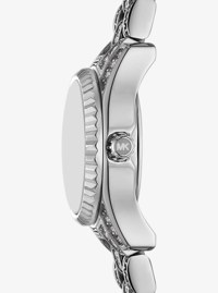 Reloj Lexington mini en tono plateado con pav&eacute;