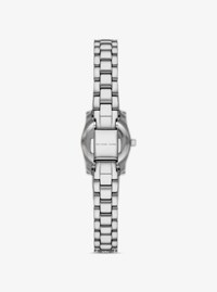 Reloj Lexington mini en tono plateado con pav&eacute;