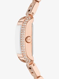 Mini Emery Pav&eacute; Rose Gold-Tone Watch
