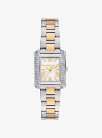 Petite Emery Pav&eacute; Two-Tone Watch