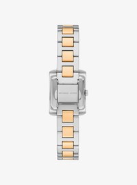 Petite montre Emery &agrave; deux tons et &agrave; pav&eacute;