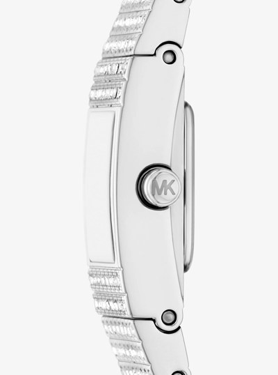 Montre miniature Darrington de ton argent &agrave; pav&eacute; in ARGENT | Michael Kors