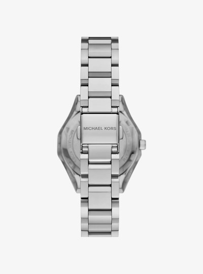Mini Raquel Pav&eacute; Silver-Tone Watch in SILVER | Michael Kors