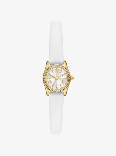 Micro Lexington Leather Watch in OPTIC WHITE | Michael Kors