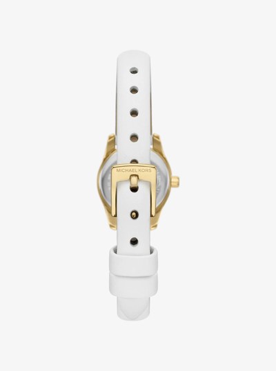 Micro Lexington Leather Watch in OPTIC WHITE | Michael Kors