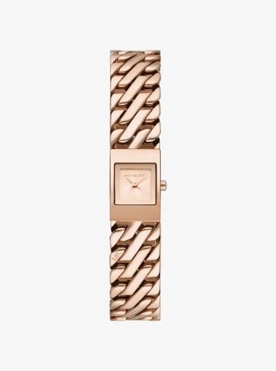 Mini Darrington Rose Gold-Tone Chain-Link Watch in ROSE GOLD | Michael Kors
