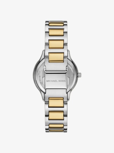 Mini Sage Pav&eacute; Two-Tone Watch in TWO TONE | Michael Kors