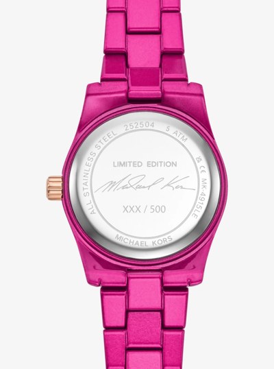 Limited-Edition Petite Lexington Pink-Tone Watch in WILD BERRY | Michael Kors
