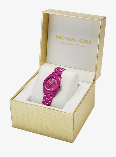 Limited-Edition Petite Lexington Pink-Tone Watch in WILD BERRY | Michael Kors