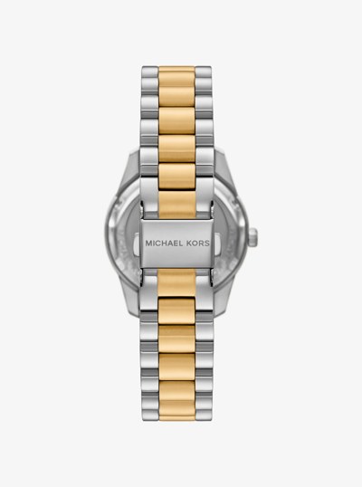 Mini Lexington Pav&eacute; Two-Tone Watch in TWO TONE | Michael Kors