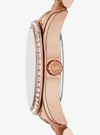 Mini Lexington Pav&eacute; Rose Gold-Tone Watch