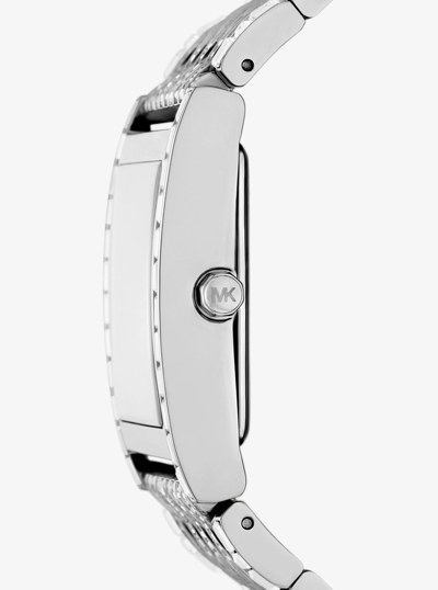 Limited-Edition Georgie Pav&eacute; Silver-Tone Watch in SILVER | Michael Kors
