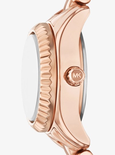 Petite Lexington Pav&eacute; Rose Gold-Tone Watch and Jewelry Gift Set in ROSE GOLD | Michael Kors