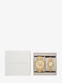 Set de relojes para &eacute;l y para ella Lexington en tono dorado