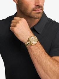 Set de relojes para &eacute;l y para ella Lexington en tono dorado