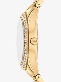 Mini Harlowe Pav&eacute; Gold-Tone Watch and Jewelry Set