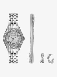 Mini Harlowe Pav&eacute; Gold-Tone Watch and Jewelry Set