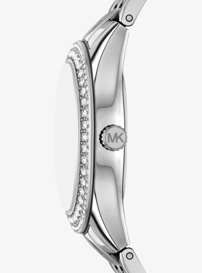 Mini Harlowe Pav&eacute; Gold-Tone Watch and Jewelry Set in SILVER | Michael Kors
