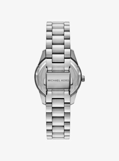 Reloj Lexington mini en tono plateado con incrustaciones de pav&eacute; in PLATEADO | Michael Kors