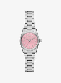 Petite Lexington Pav&eacute; Silver-Tone Watch