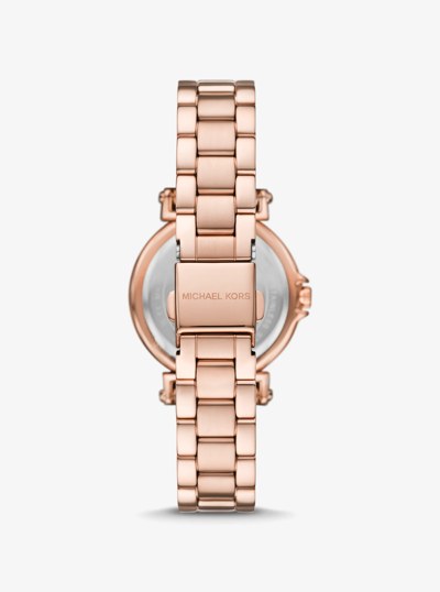Mini Maren Pav&eacute; Rose Gold-Tone Watch in ROSE GOLD | Michael Kors