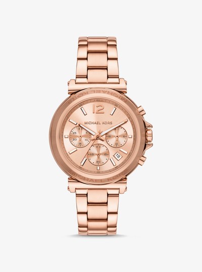 Oversized Maren Rose Gold-Tone Watch in ROSE GOLD | Michael Kors