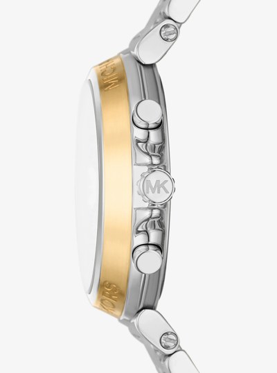 Oversized Maren Silver-Tone Watch in TWO TONE | Michael Kors