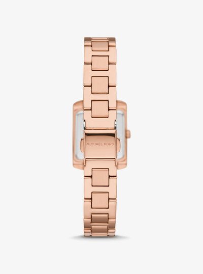 Mini Emery Pav&eacute; Rose Gold-Tone Watch and Bracelet Gift Set in ROSE GOLD | Michael Kors