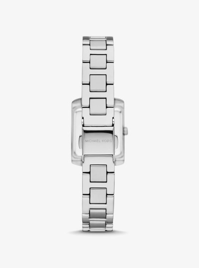 Mini Emery Silver-Tone Watch and Bracelet Gift Set in SILVER | Michael Kors