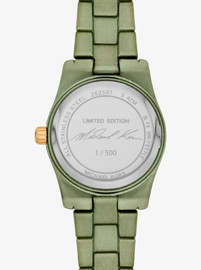 Limited-Edition Petite Lexington Green-Tone Watch in DUSTY SAGE | Michael Kors