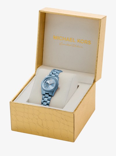 Limited-Edition Petite Lexington Blue-Tone Watch in CHAMBRAY | Michael Kors