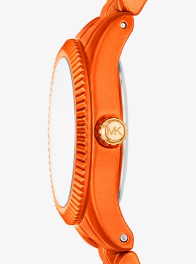 Limited-Edition Petite Lexington Orange-Tone Watch in SPICED CORAL | Michael Kors