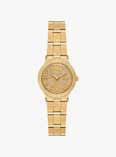 Petite Billie Frosted Gold-Tone Watch in GOLD | Michael Kors