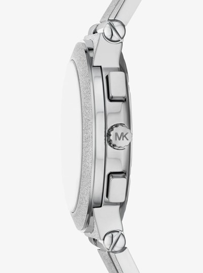 Oversized Billie Frosted Silver-Tone Watch in SILVER | Michael Kors