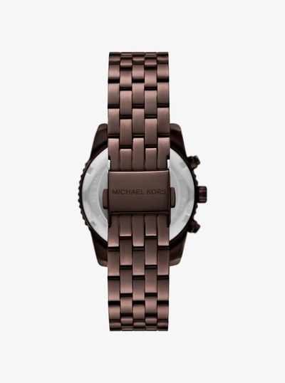 Mini Bryant Pav&eacute; Brown-Tone Watch in CHOCOLATE | Michael Kors