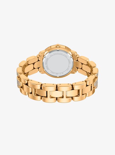 Pav&eacute; Phoebe Gold-Tone Watch in GOLD | Michael Kors